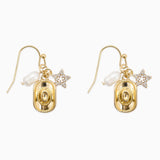Country Charm Dangle Earrings Gold