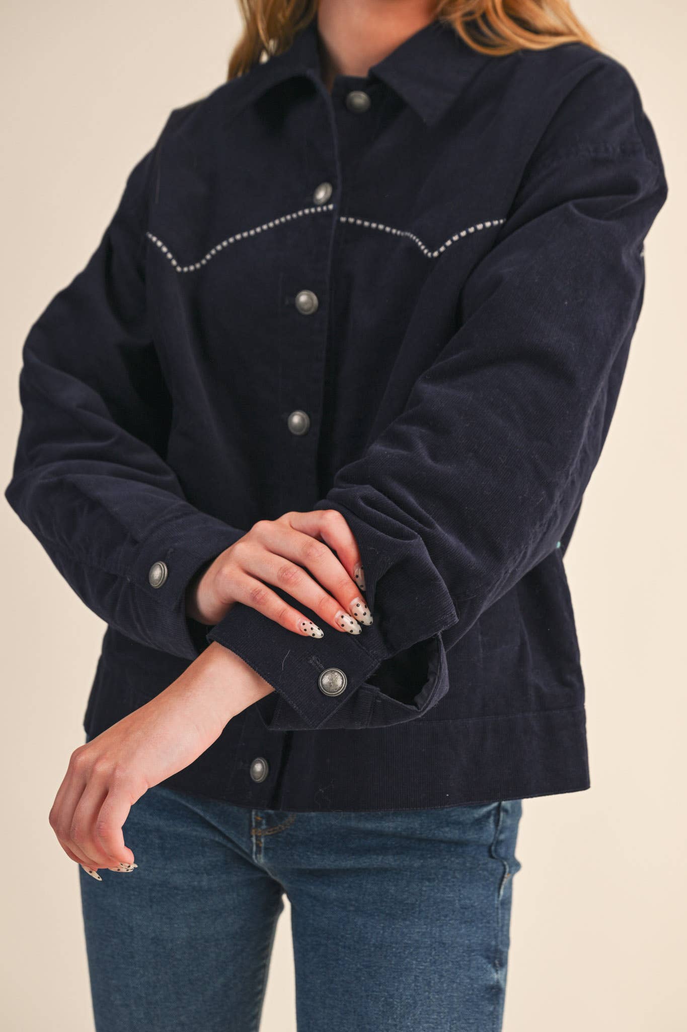 Floral Embroidery Western Jacket