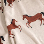 Horse Organic Knit Baby Blanket