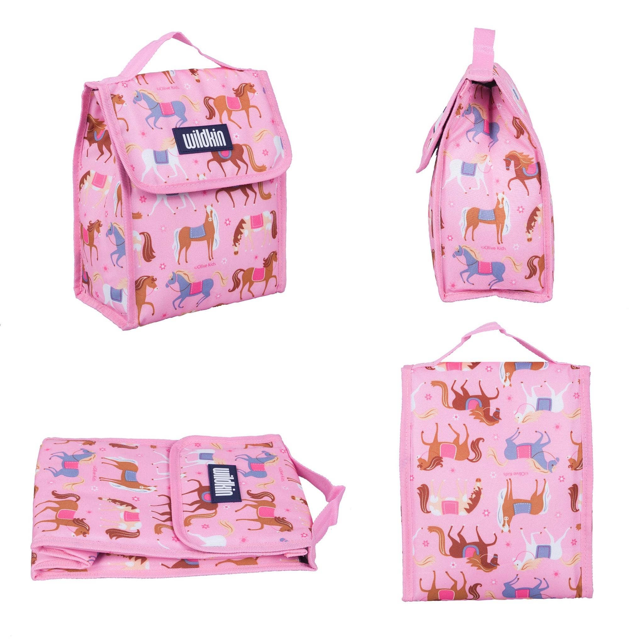 Pink Horses Lunch Bag