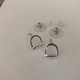 English Stirrup Stud Earrings