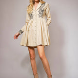 Linen Wildflower Trail Dress L