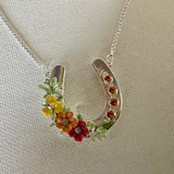 Boho Floral Horse Necklace