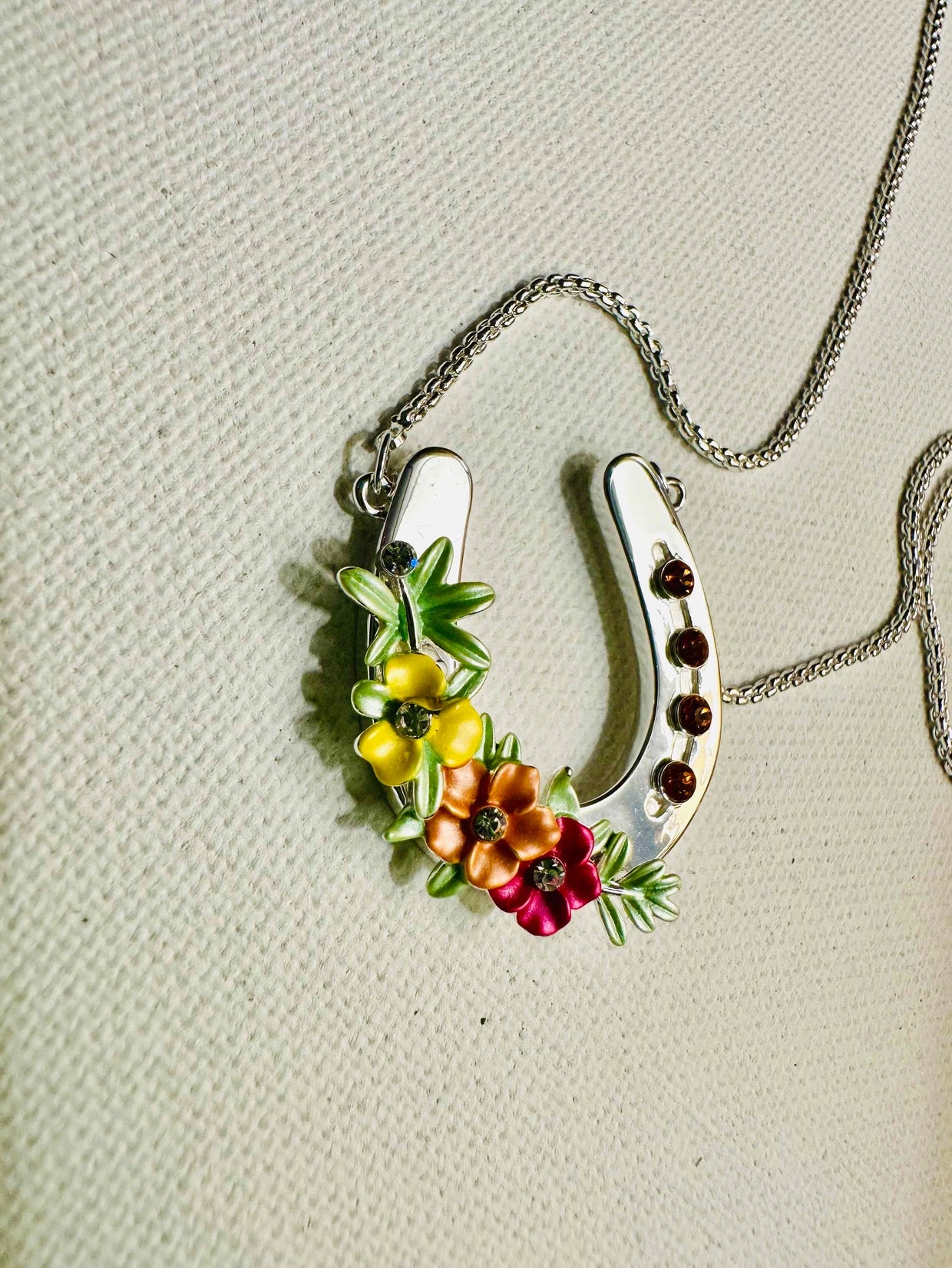 Boho Floral Horse Necklace