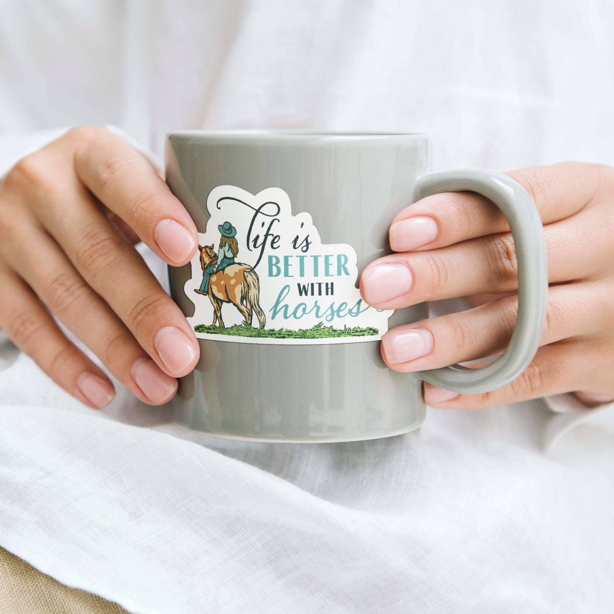 Life is Better with Horses Sticker