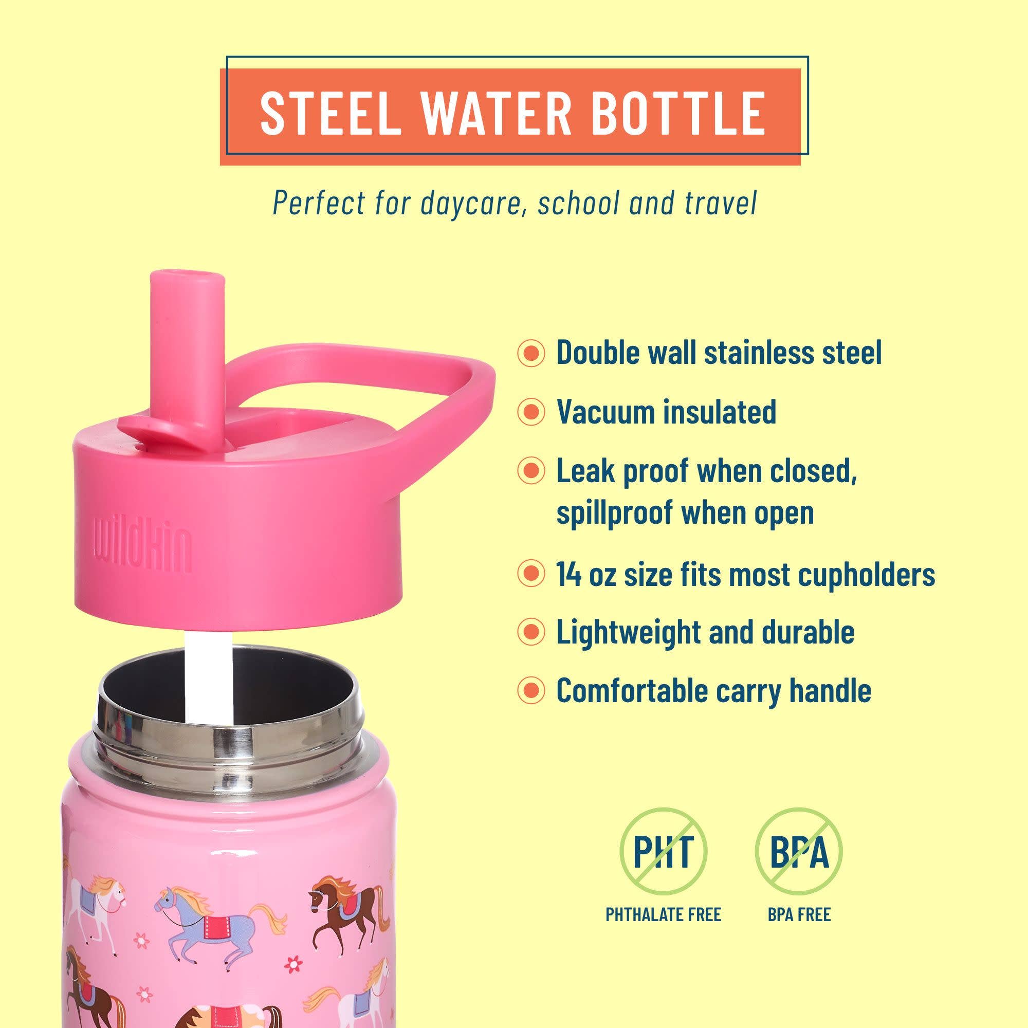 Steel Horse Water Bottle (14 oz)