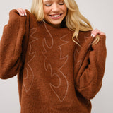 Western Boot-Stitch Sweater