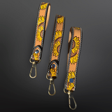 Sunflower Western Leather Keychain