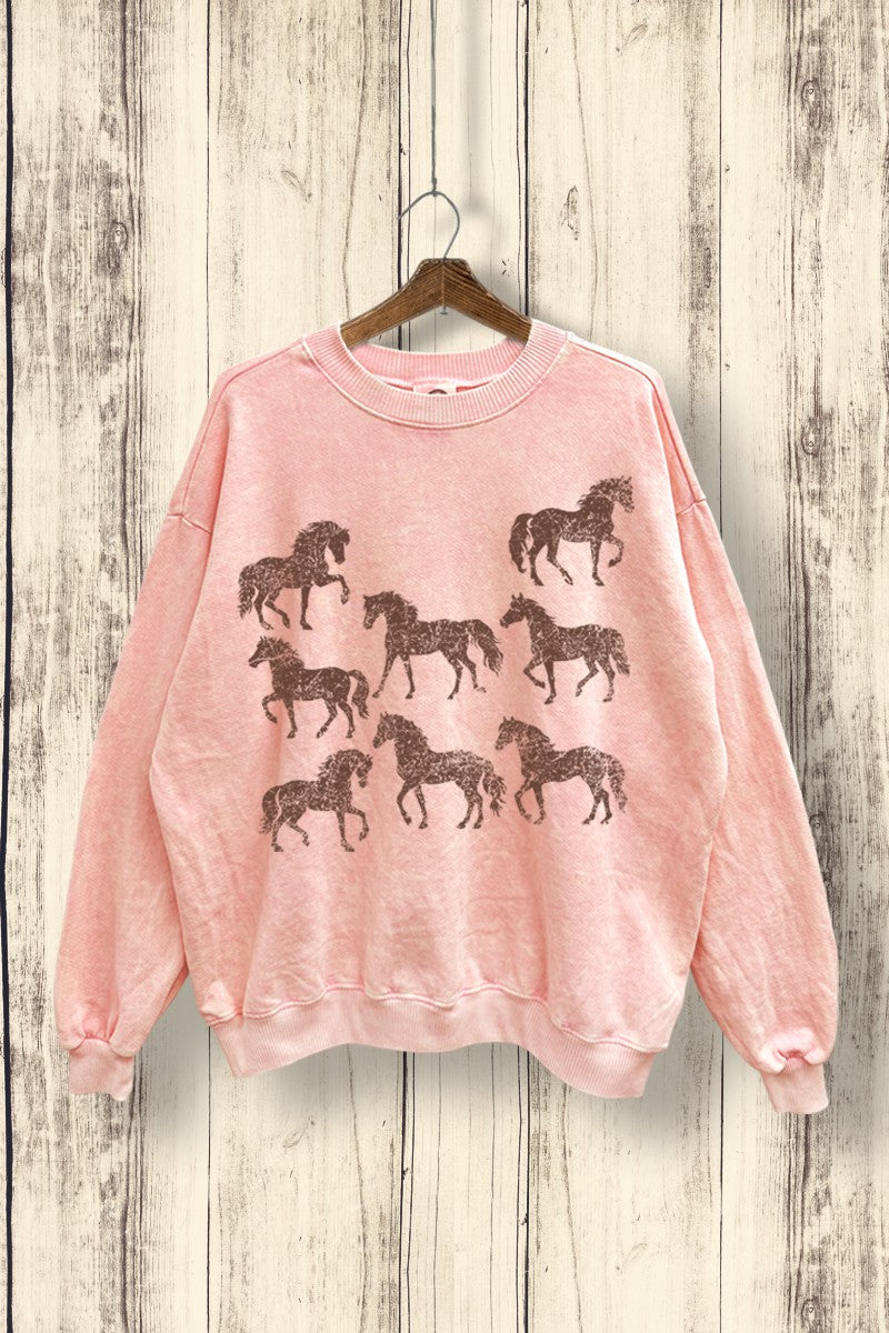 Rosy Horse Sweatshirt