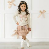 Gingham Printed Tulle Tiered Tutu - Kids Clothing