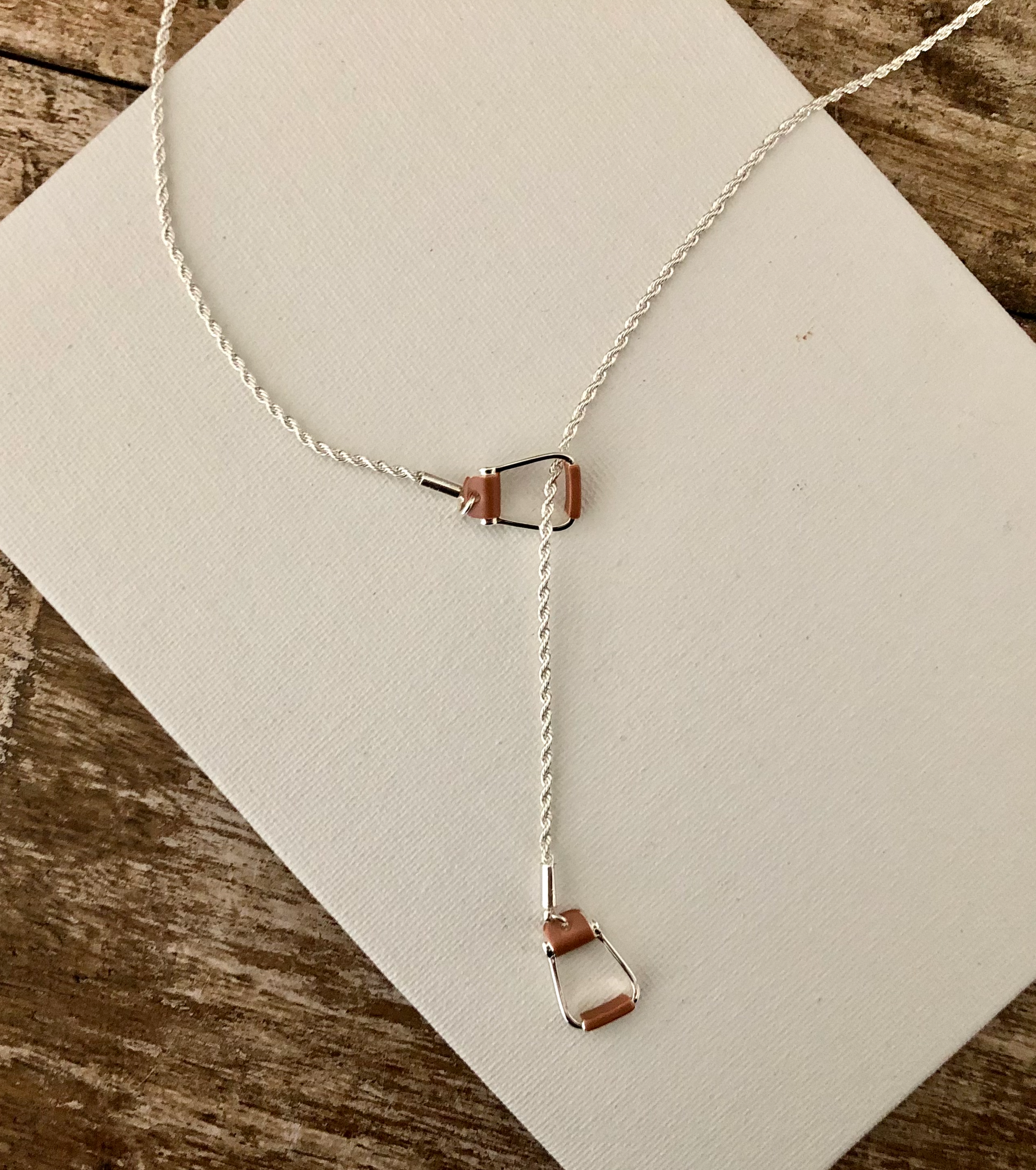 Stirrup Necklace with Copper Tones