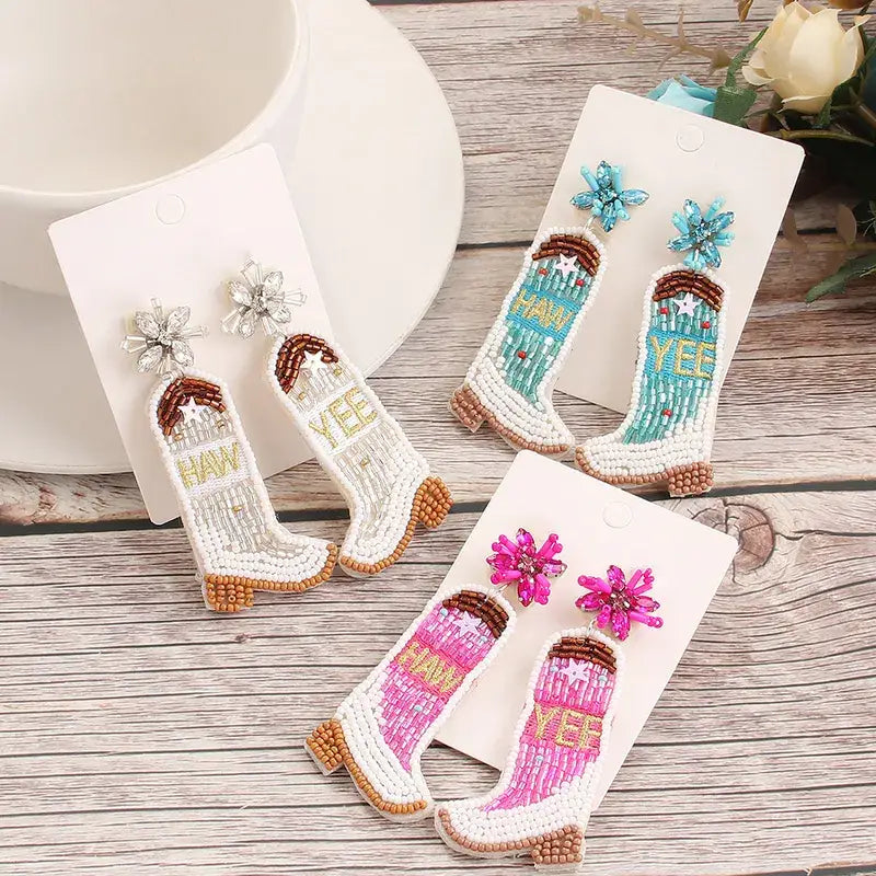 Beaded Cowgirl Earrings