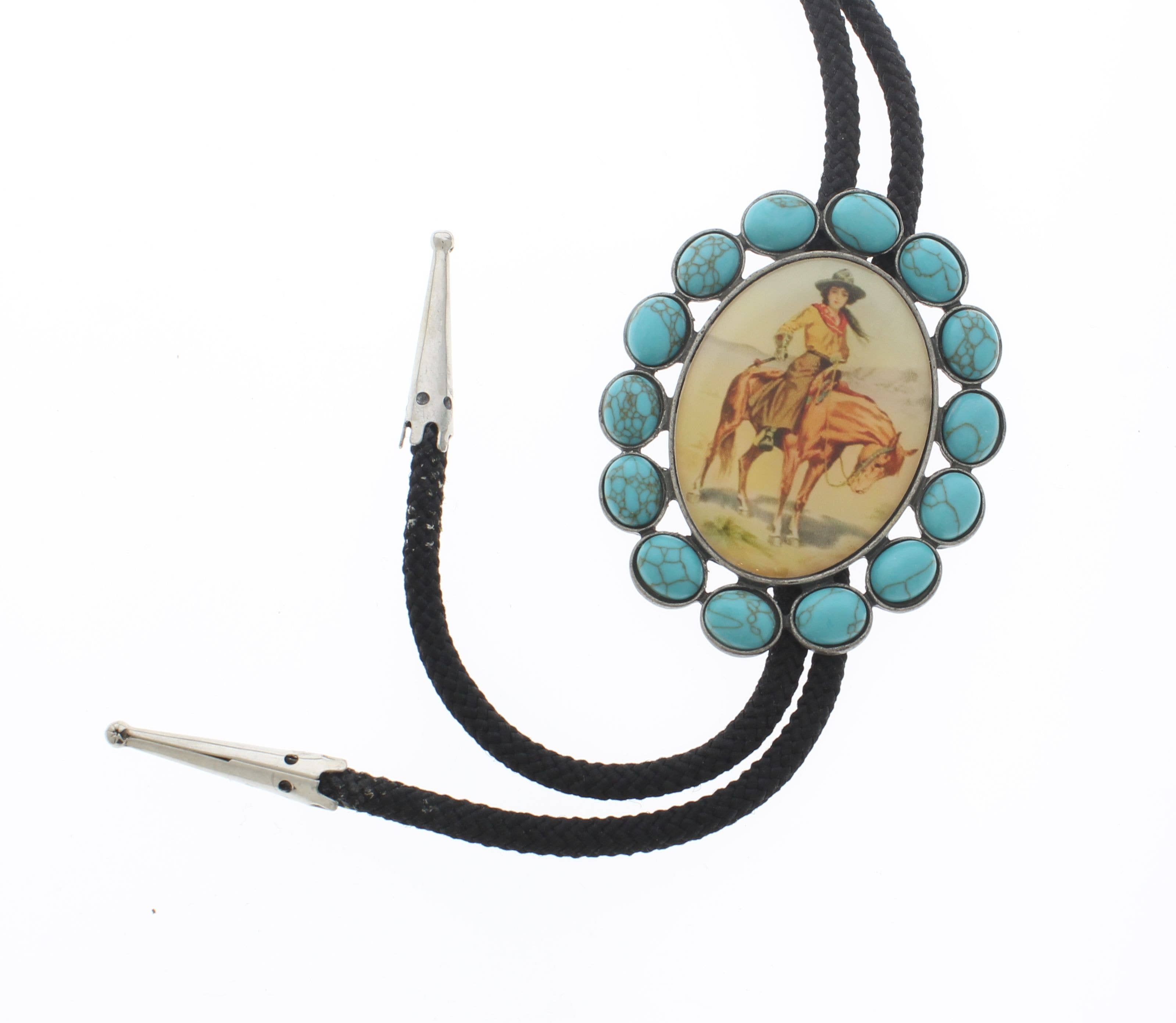 Cowgirl Turquoise Bolo Tie