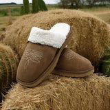 Western Boot Stitch Slippers (Brown)