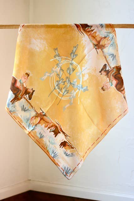 Open Range Cowgirl Silk Scarf