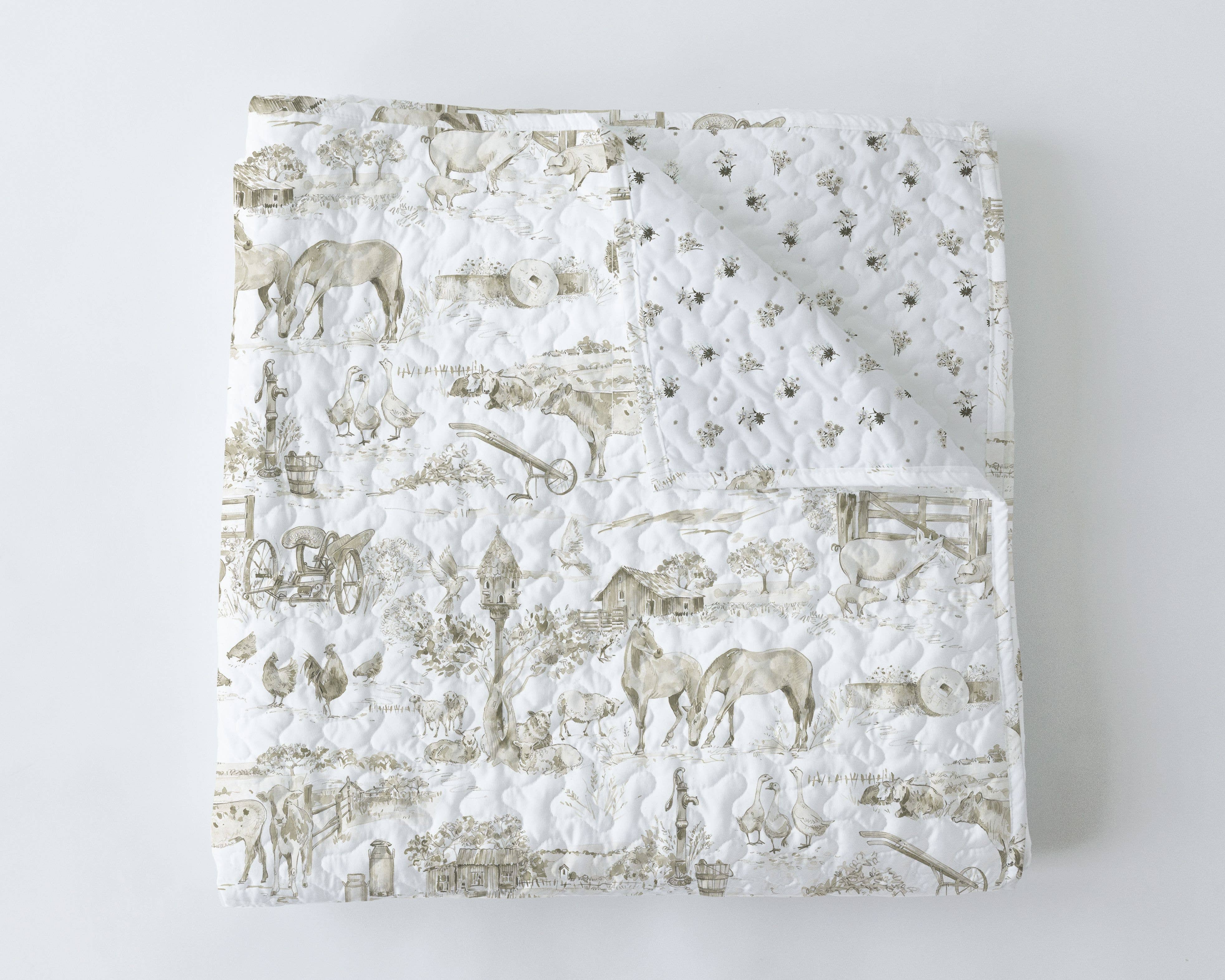 Farm Baby Quilt (Tan)