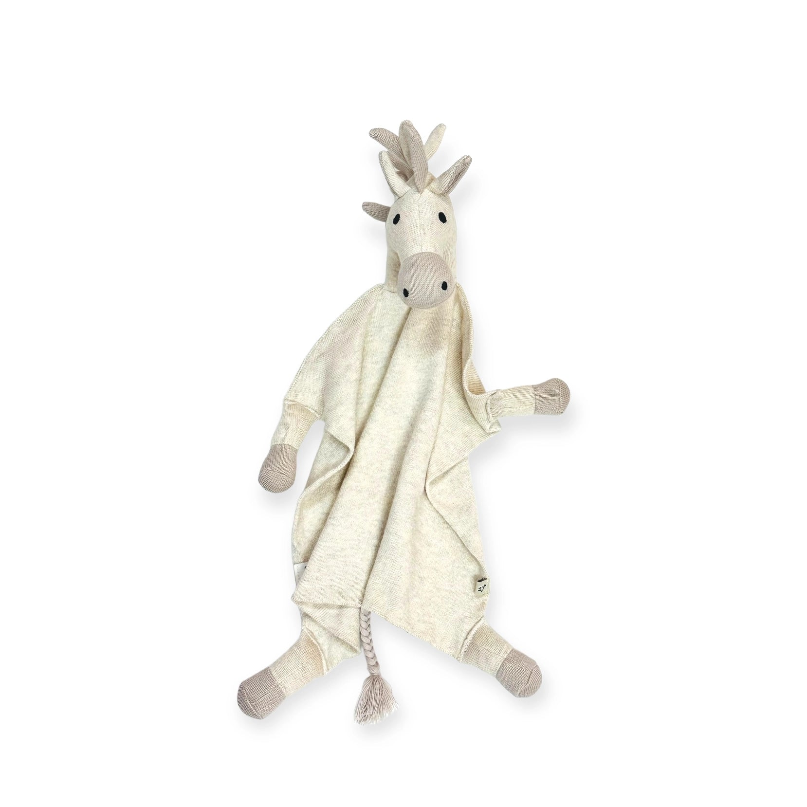 Horse Lovey Baby Blanket Natural Heather