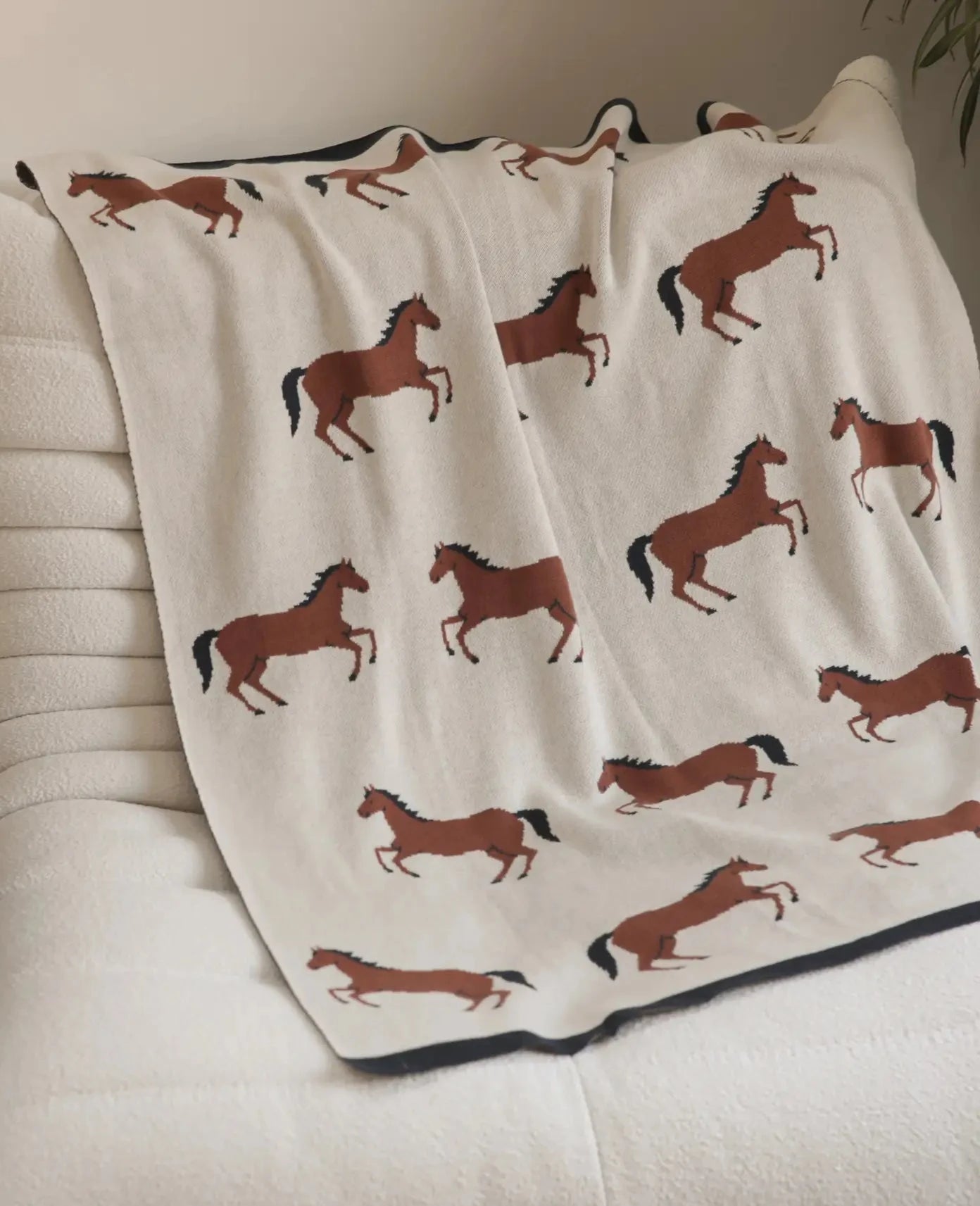 Horse Organic Knit Baby Blanket