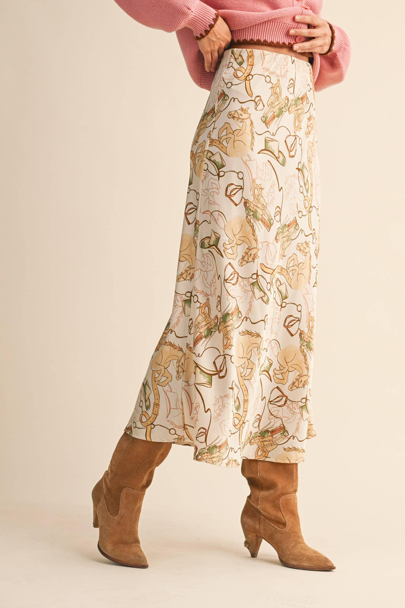 Love of Horses Midi Slip Skirt