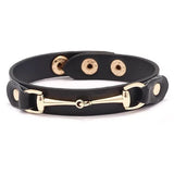 Snaffle Bit Bracelet Black