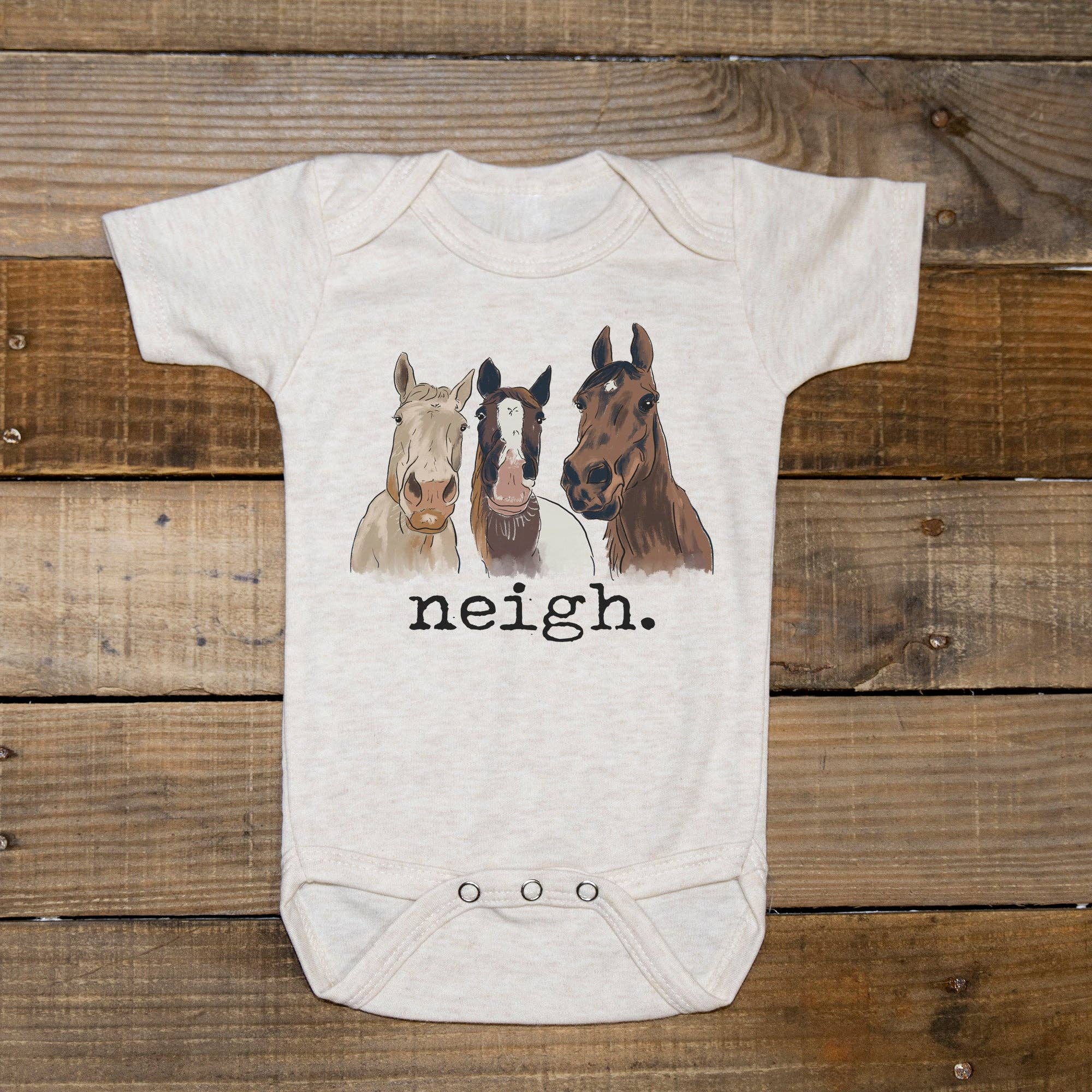 Neigh Baby Onesie (Short Sleeve)