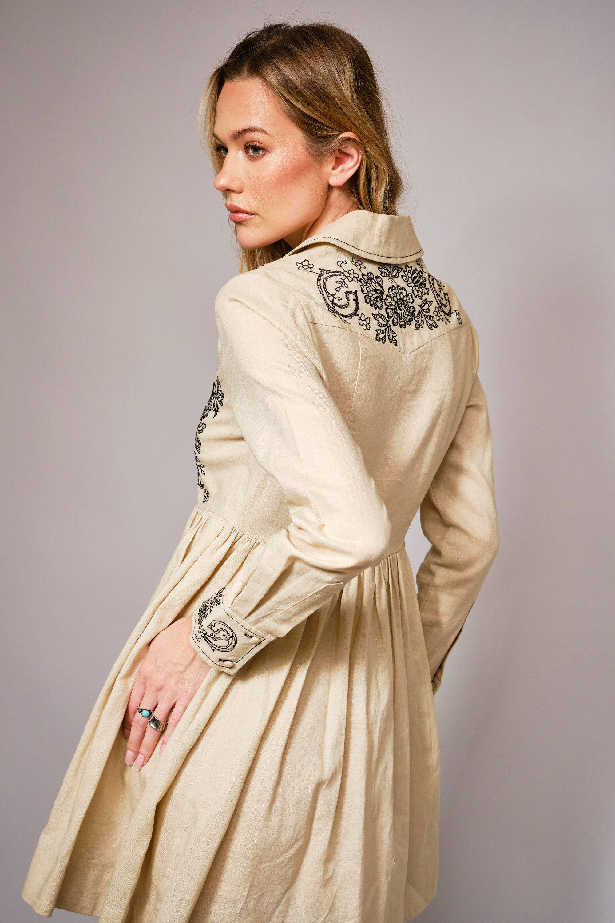 Linen Wildflower Trail Dress