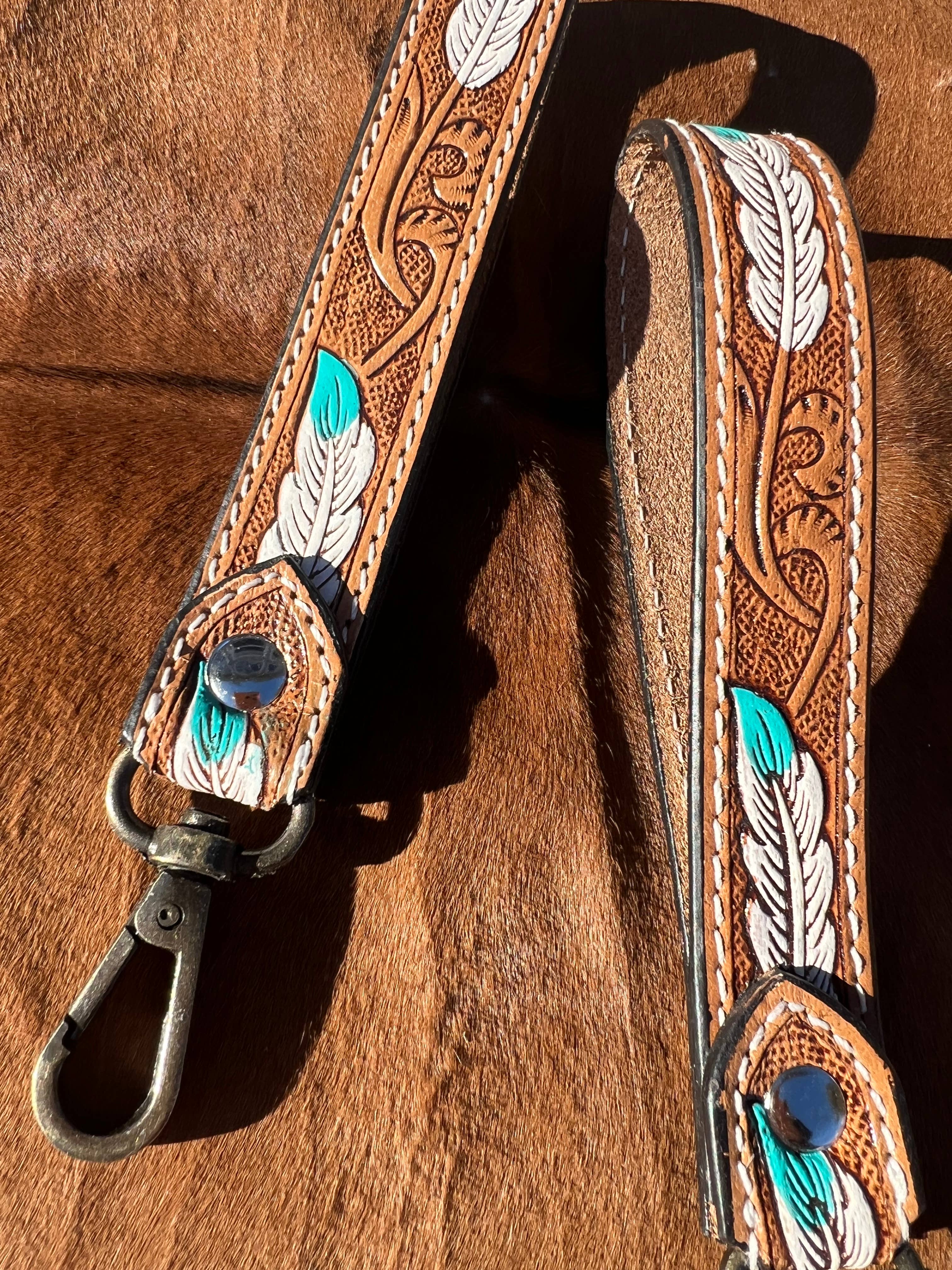 Western Leather Keychain
