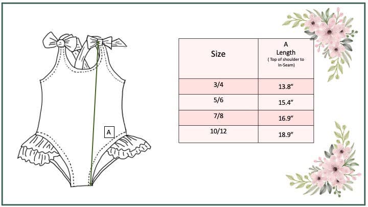 Girls Horse Ruffle Swimsuit