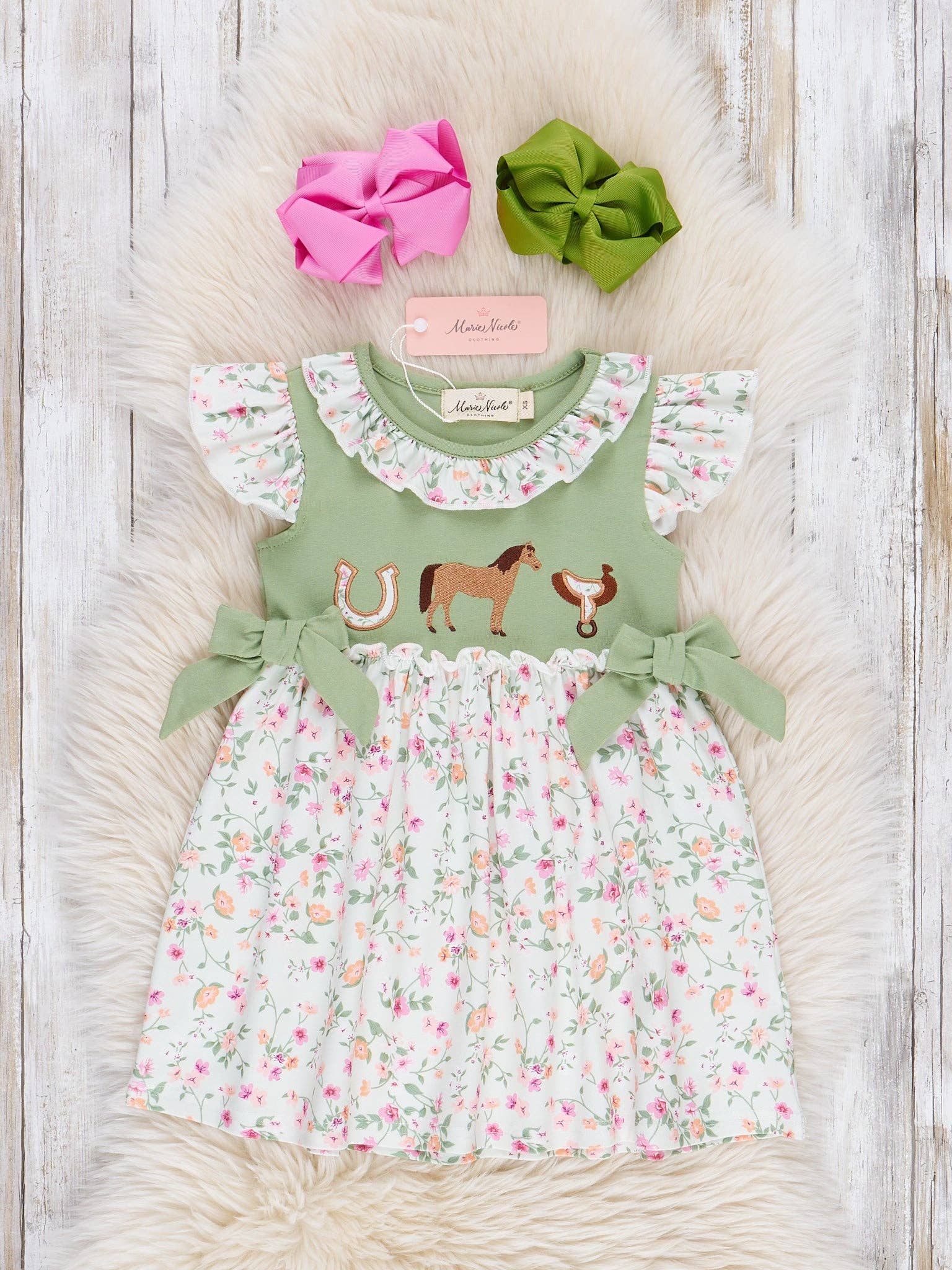 Ranch Friends Floral Ruffle Dress 6Y