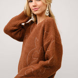 Western Boot-Stitch Sweater