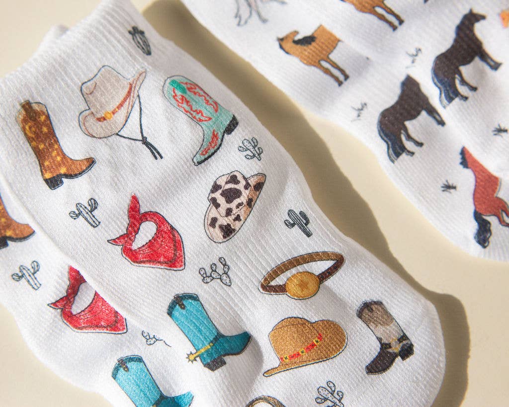Cowboy Non-Slip Baby Socks
