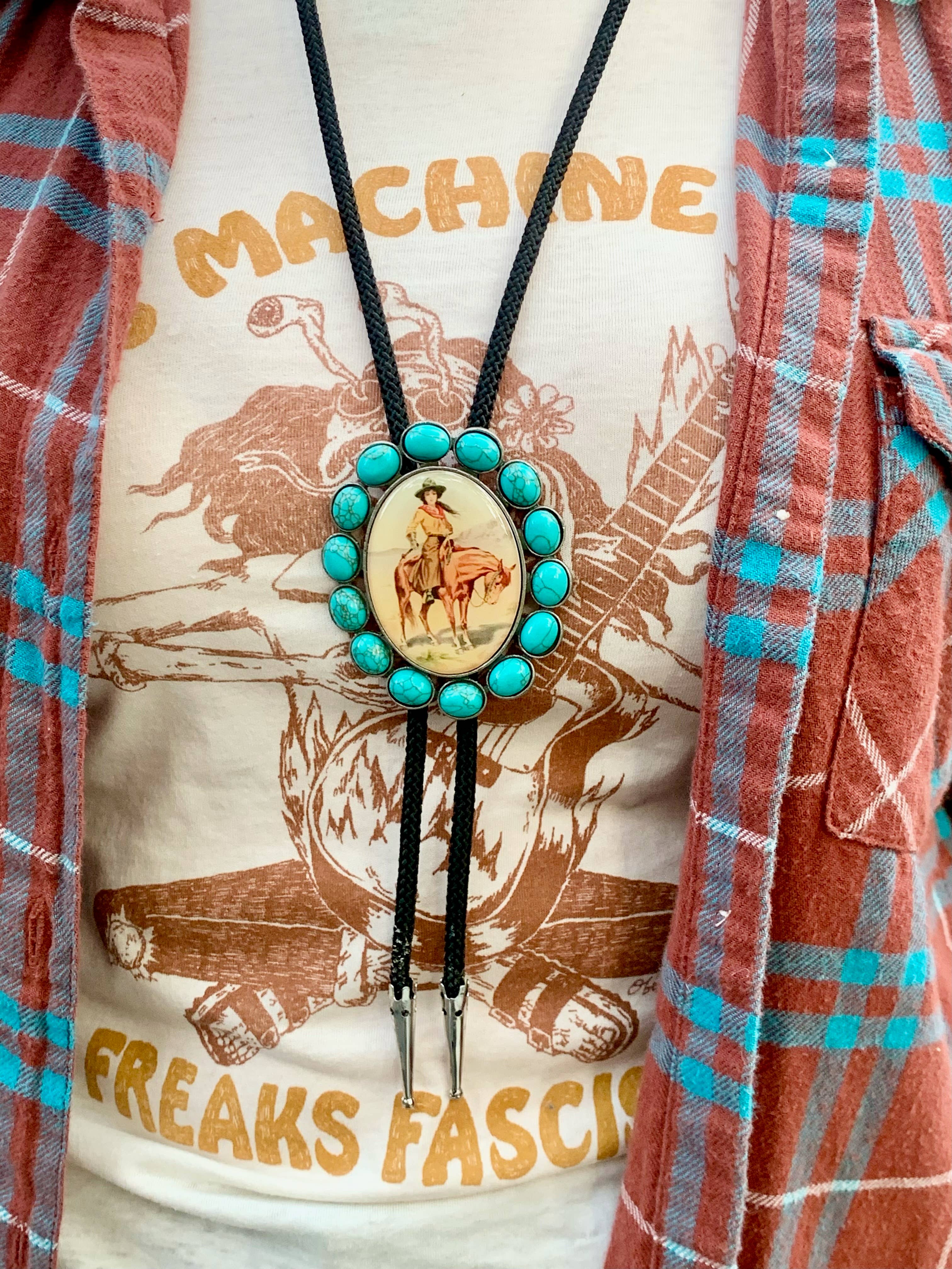 Cowgirl Turquoise Bolo Tie