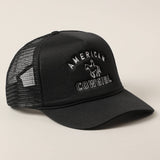 American Cowgirl Trucker Hat Black