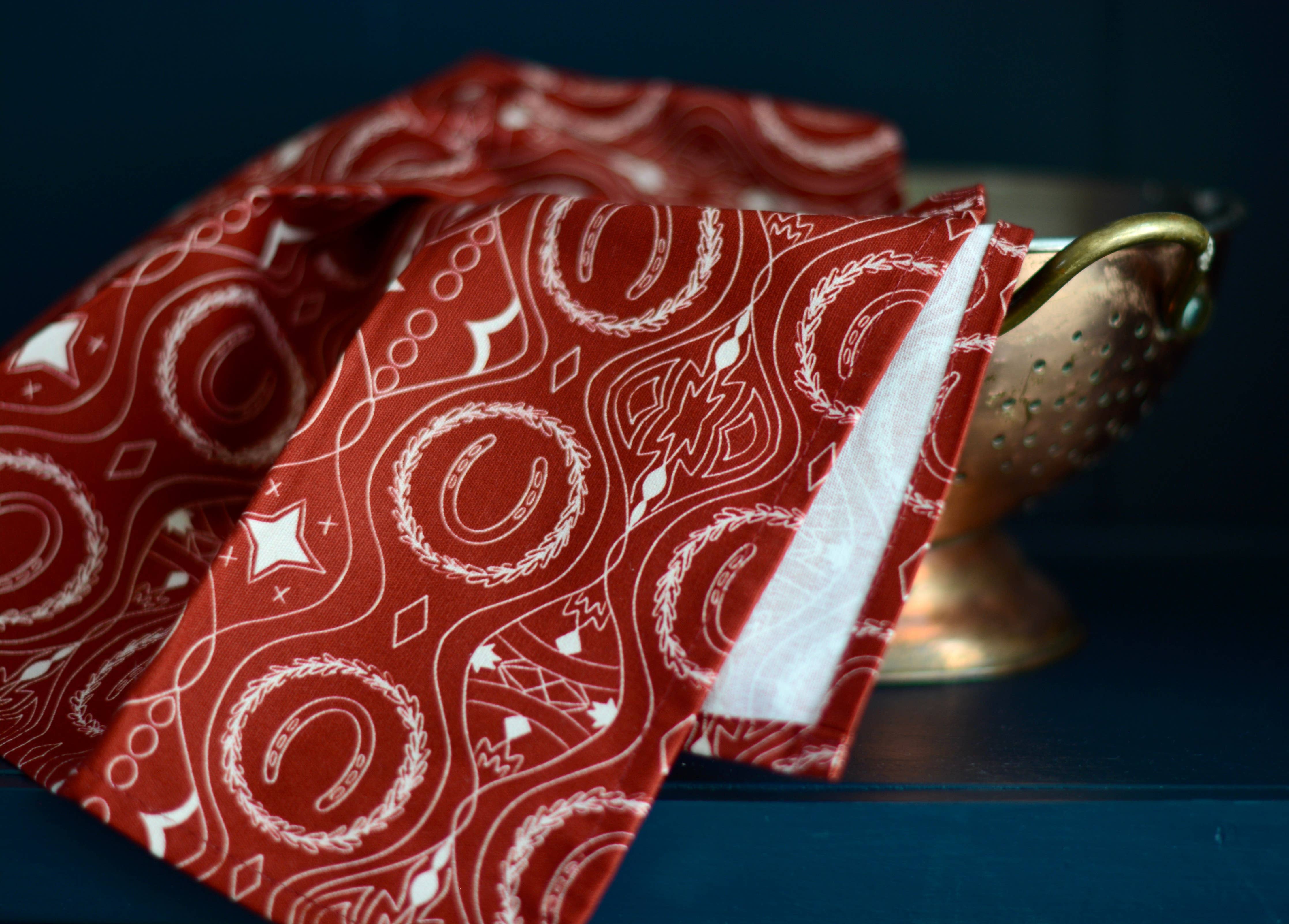 Christmas Horseshoe Tea Towel