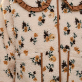 Floral Ruffle Western Sherpa Jacket