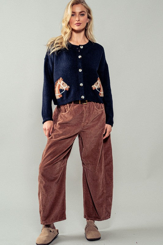 Equestrian Dream Cropped Cardigan