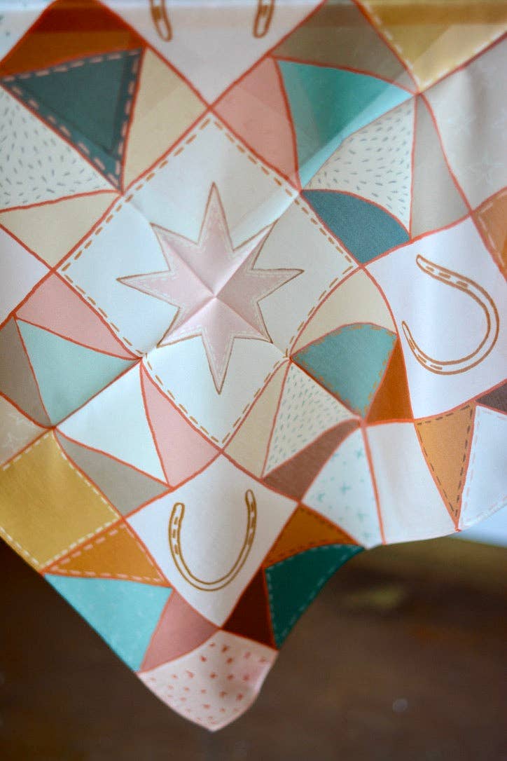 Horseshoe Quilt Silk Scarf
