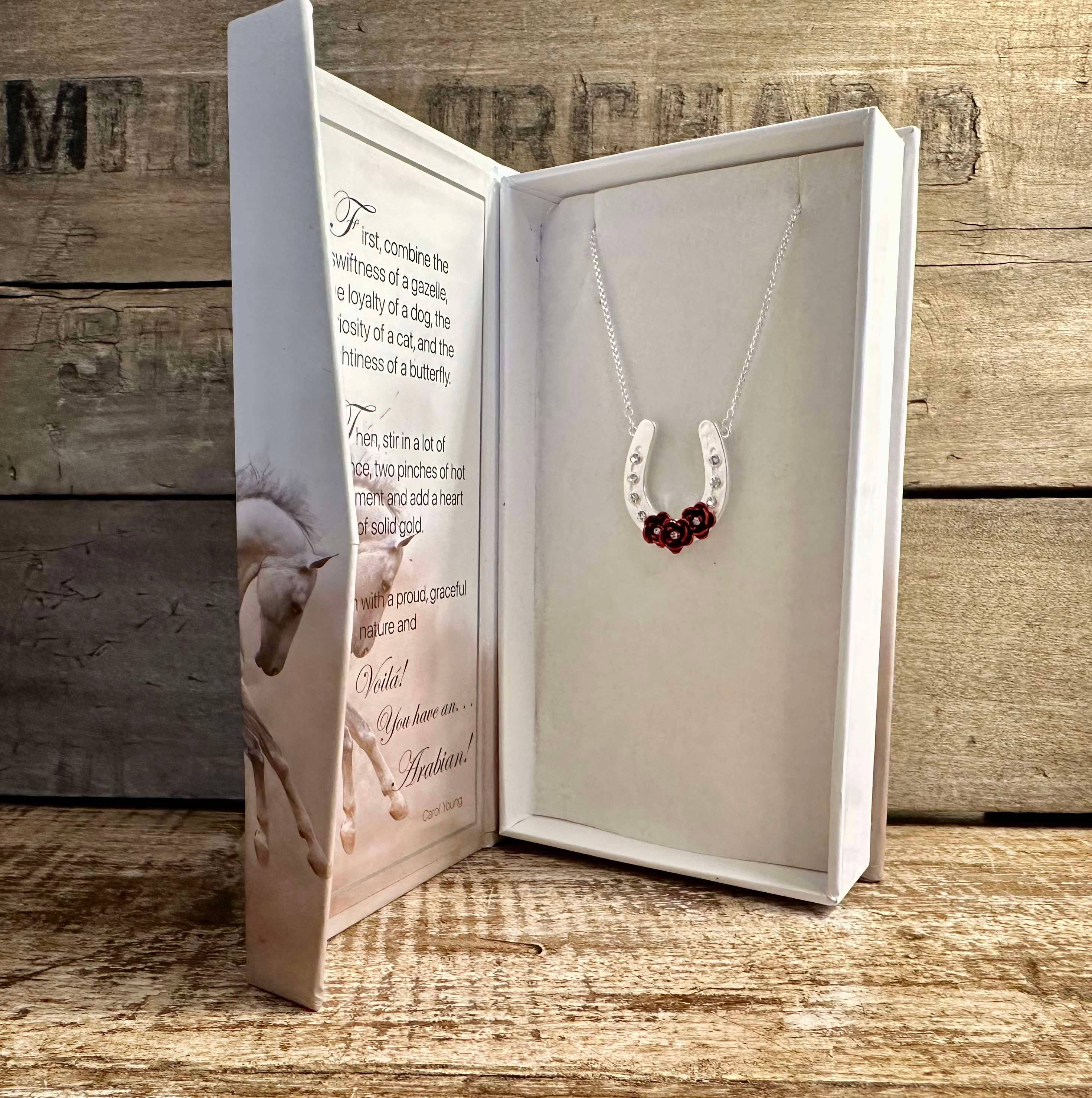 Rose Horseshoe Necklace
