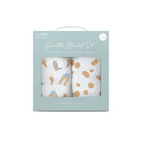 Howdy Blue Swaddle Blanket Set