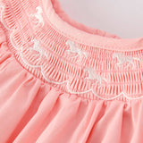 Pink Pony Embroidered Romper