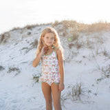Girls Horse Ruffle Swimsuit