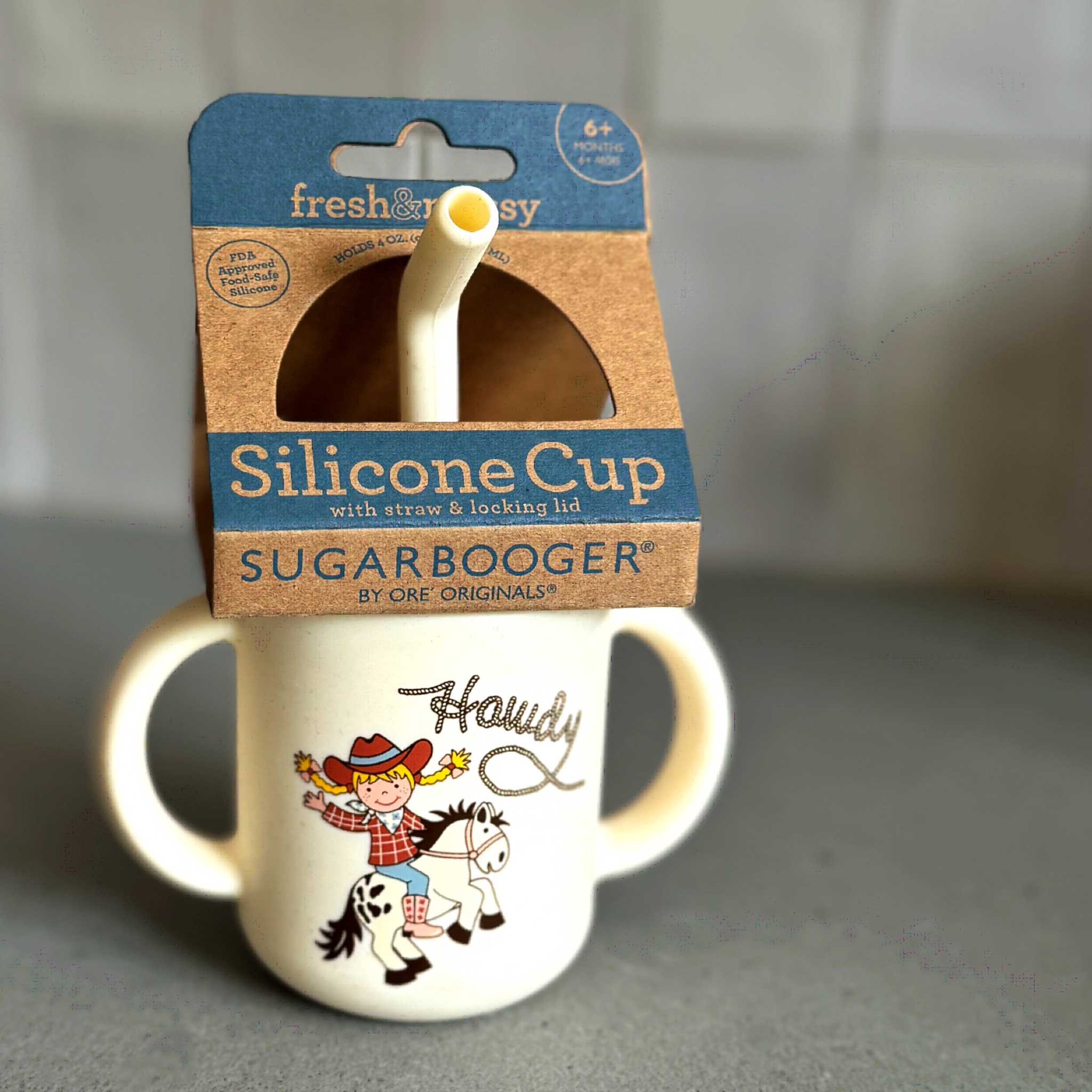 Cowgirl Sippy Cup (Cream)