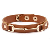 Snaffle Bit Bracelet Brown