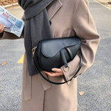 Saddle Shoulder Handbag Black