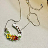 Boho Floral Horse Necklace