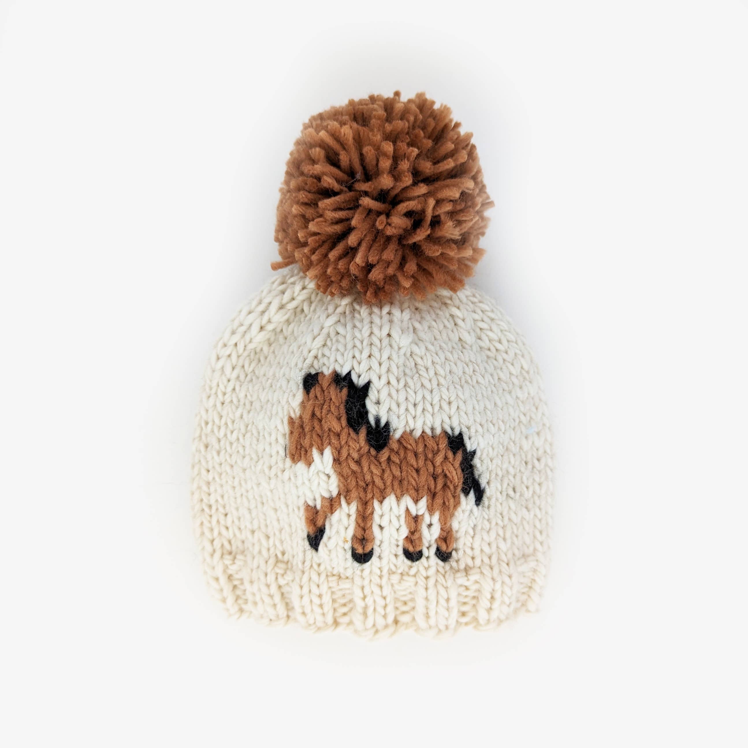 Pony Handknit Beanie (Cream)