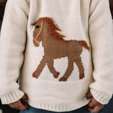 Gwenny Horse Sweater (Cream) 6