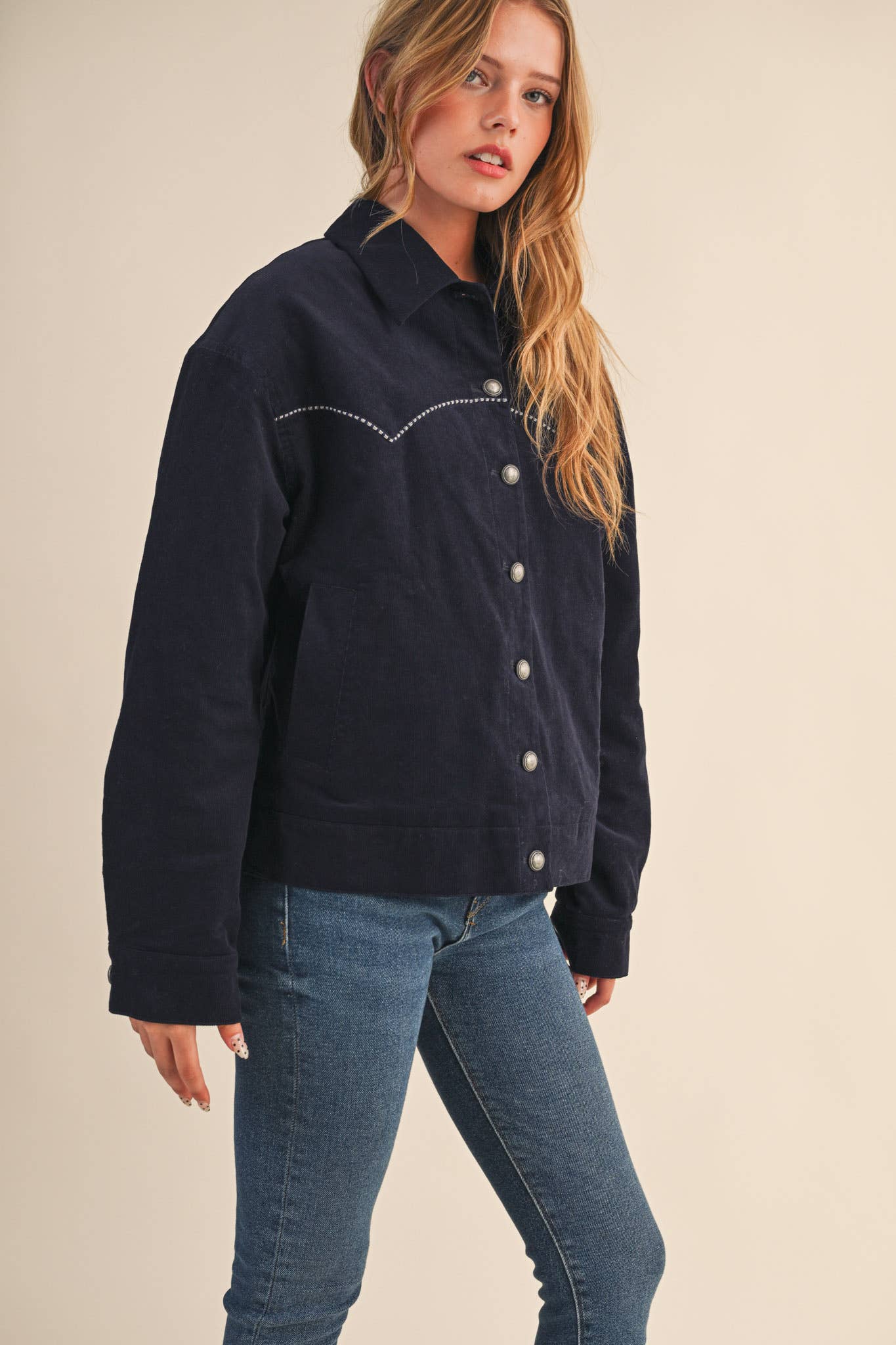 Floral Embroidery Western Jacket