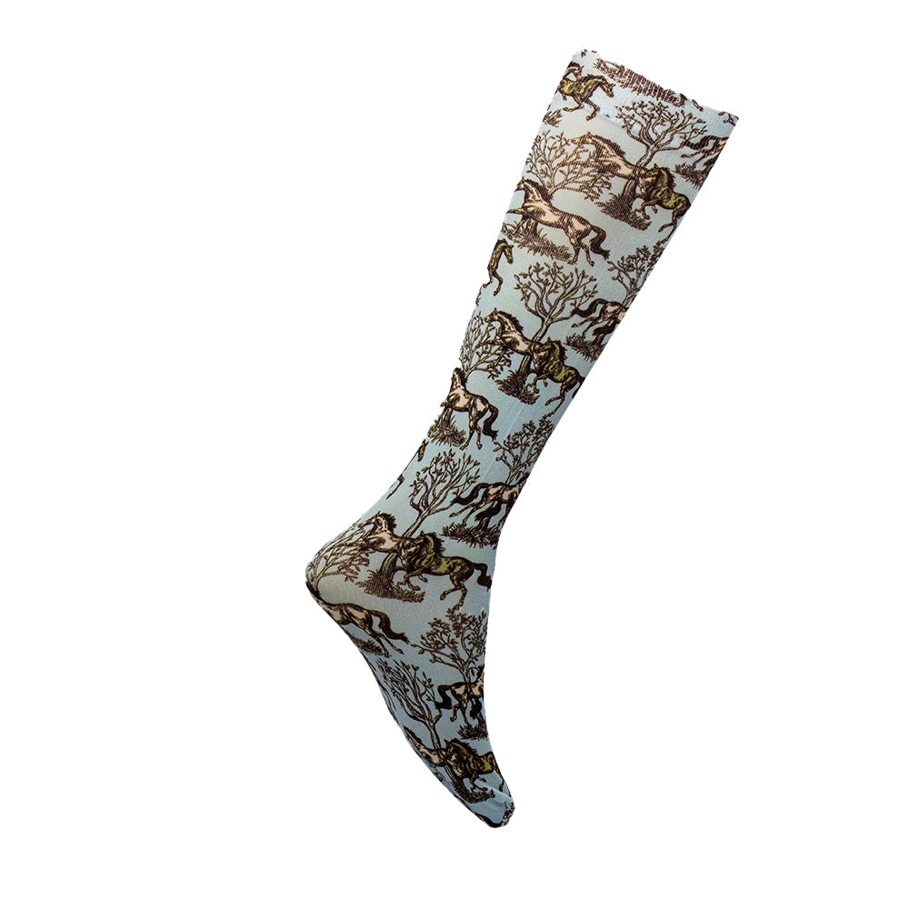 Horse French Toile Socks