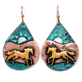 Horse Aztec Earrings Turquoise